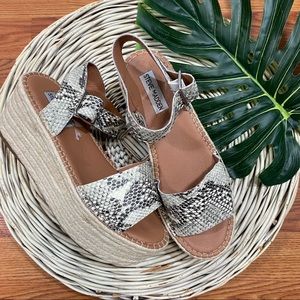 Steve Madden Cabo Platform Espadrille Snake Sandal